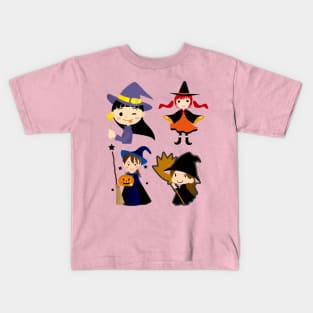 Halloween Cute Witches Kids T-Shirt